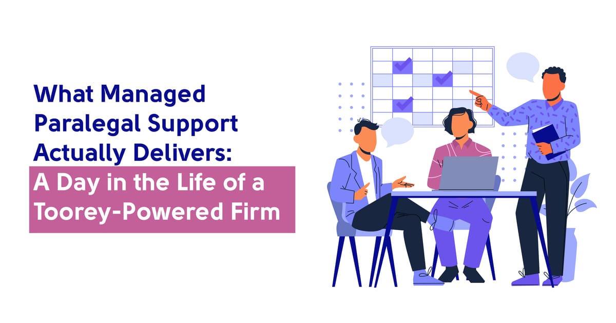 What Managed Paralegal Support Actually Delivers: A Day in the Life of a Toorey-Powered Firm